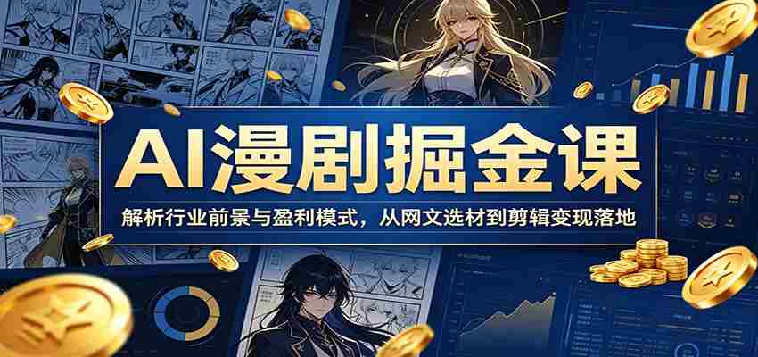 AI漫剧掘金课：解析行业前景与盈利模式，从网文选材到剪辑变现落地-任任的小木屋 - 热点知汇
