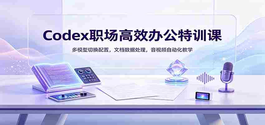 Codex职场高效办公特训课：多模型切换配置，文档数据处理，音视频自动化教学-任任的小木屋 - 热点知汇