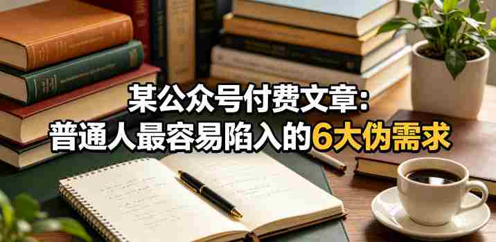 某公众号付费文章：普通人最容易陷入的6大伪需求-任任的小木屋 - 热点知汇