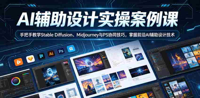 AI辅助设计实操案例课,手把手教学Stable Diffusion、Midjourney与PS协同技巧,掌握前沿AI辅助设计技术-任任的小木屋 - 热点知汇