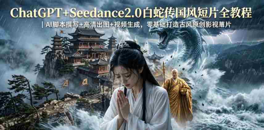 ChatGPT+Seedance2.0白蛇传国风短片全教程｜AI脚本撰写+高清出图+视频生成，零基础打造古风原创影视短片-任任的小木屋 - 热点知汇