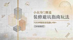 小众冷门赛道，装修避坑指南玩法，70天单链接变现超6.4W+【详细教程】-任任的小木屋 - 热点知汇