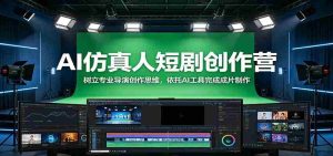 AI仿真人短剧创作营:树立专业导演创作思维,依托AI工具完成成片制作-任任的小木屋 - 热点知汇