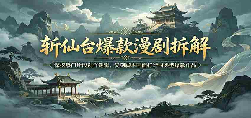 斩仙台爆款漫剧拆解：深挖热门片段创作逻辑，复刻脚本画面打造同类型爆款作品-任任的小木屋 - 热点知汇