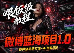 微博蓝海项目1.0_各种Sao操作整理+AI引流拆解，喂饭级教学-任任的小木屋 - 热点知汇