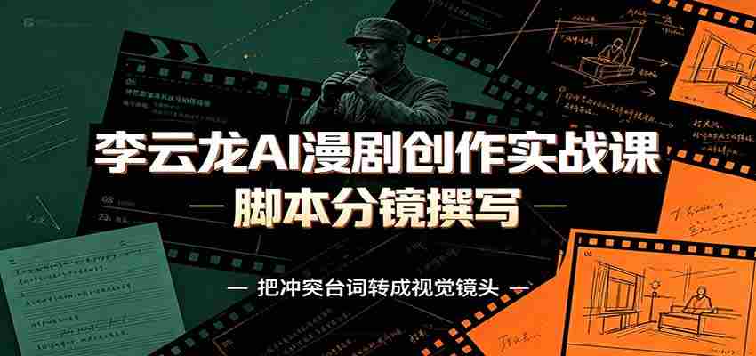 李云龙AI漫剧创作实战课:角色人设还原,脚本分镜撰写,AI漫剧成片完整制作教学-任任的小木屋 - 热点知汇