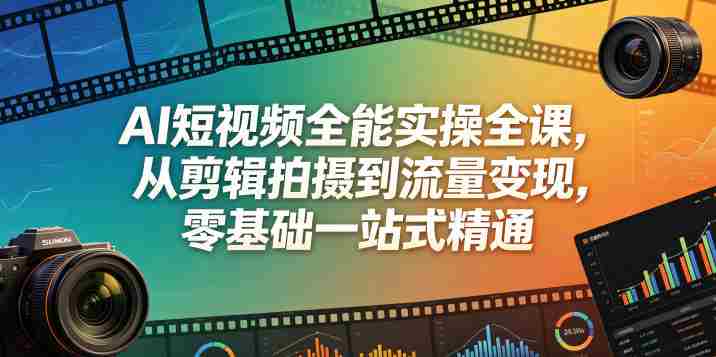AI短视频全能实操全课，从剪辑拍摄到流量变现，零基础一站式精通-任任的小木屋 - 热点知汇