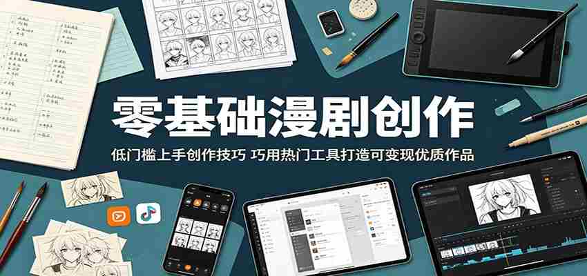 零基础漫剧创作：低门槛上手创作技巧，巧用热门工具打造可变现优质作品-任任的小木屋 - 热点知汇