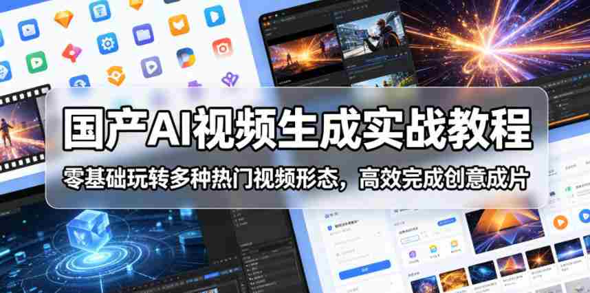 国产AI视频生成实战教程，零基础玩转多种热门视频形态，高效完成创意成片-任任的小木屋 - 热点知汇