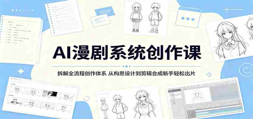 AI漫剧系统创作课：拆解全流程创作体系，从构思设计到剪辑合成新手轻松出片-任任的小木屋 - 热点知汇
