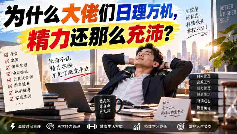 付费文章：为什么大佬们日理万机，精力还那么充沛？-任任的小木屋 - 热点知汇