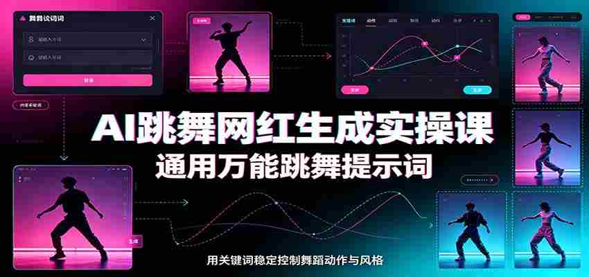 AI跳舞网红生成实操课：通用万能跳舞提示词，多模型适配，人物舞蹈视频制作全套教学-任任的小木屋 - 热点知汇