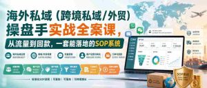海外私域（跨境私域/外贸）操盘手实战全案课，从流量到回款，一套能落地的SOP系统-任任的小木屋 - 热点知汇