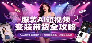 2026服装AI短视频带货实战课：变装口播跳舞素材制作，商品抠图换装，短视频变现指南-任任的小木屋 - 热点知汇
