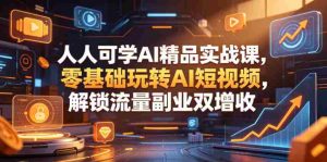 人人可学AI精品实战课，零基础玩转AI短视频，解锁流量副业双增收-任任的小木屋 - 热点知汇