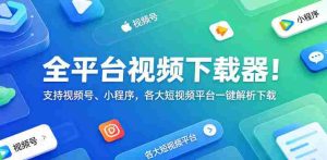 全平台视频下载器!支持视频号、小程序,各大短视频平台一键解析下载,高清画质享受,爱享素材下载器-任任的小木屋 - 热点知汇