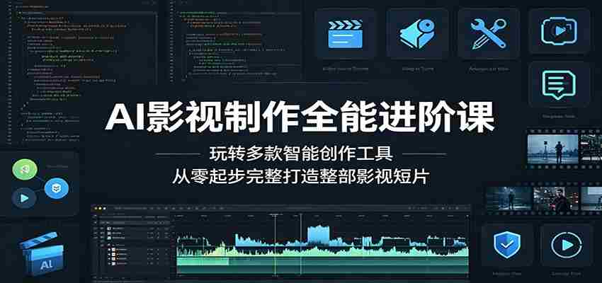 AI影视制作全能进阶课：玩转多款智能创作工具，从零起步完整打造整部影视短片-任任的小木屋 - 热点知汇