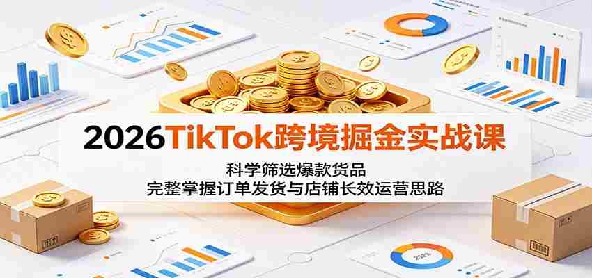 2026TikTok跨境掘金实战课：科学筛选爆款货品，完整掌握订单发货与店铺长效运营思路-任任的小木屋 - 热点知汇