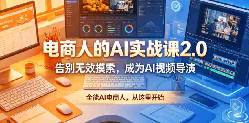电商人的AI实战课2.0，告别无效摸索，成为AI视频导演，全能AI电商人，从这里开始-任任的小木屋 - 热点知汇