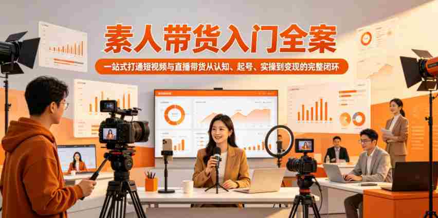 素人带货入门全案,一站式打通短视频与直播带货从认知、起号、实操到变现的完整闭环-任任的小木屋 - 热点知汇