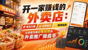 开一家賺钱的外卖店：新店引爆·运营提效·精准投放，让你成为真正懂投放的外卖推广操盘手-任任的小木屋 - 热点知汇