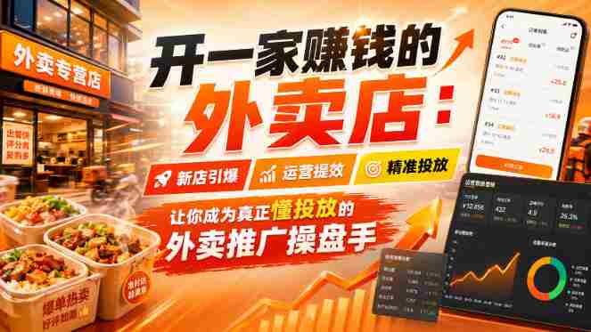 开一家賺钱的外卖店：新店引爆·运营提效·精准投放，让你成为真正懂投放的外卖推广操盘手-任任的小木屋 - 热点知汇