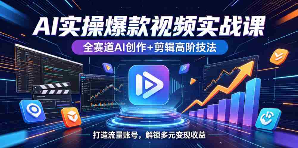 AI实操爆款视频实战课,全赛道AI创作+剪辑高阶技法,打造流量账号,解锁多元变现收益-任任的小木屋 - 热点知汇