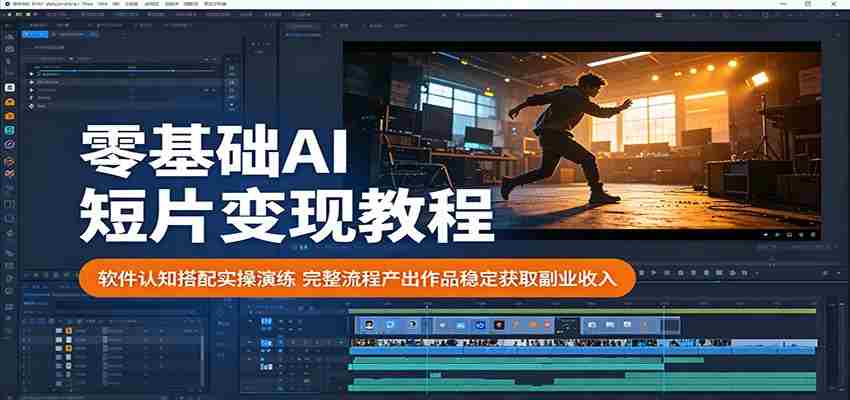 零基础AI短片变现教程：软件认知搭配实操演练，完整流程产出作品稳定获取副业收入-任任的小木屋 - 热点知汇