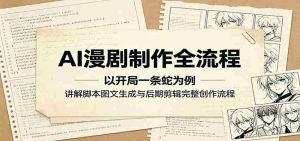 AI漫剧制作全流程：以开局一条蛇为例，讲解脚本图文生成与后期剪辑完整创作流程-任任的小木屋 - 热点知汇