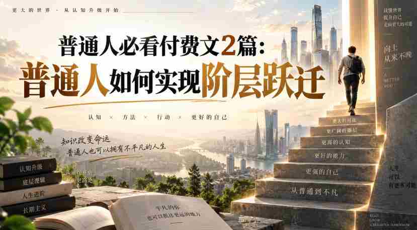 普通人必看付费文2篇：普通人如何实现阶层跃迁-任任的小木屋 - 热点知汇