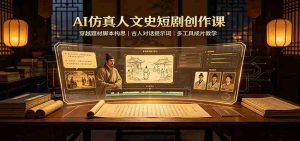 AI仿真人文史短剧创作课:穿越题材脚本构思,古人对话提示词,多工具成片教学-任任的小木屋 - 热点知汇