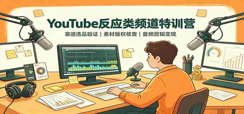 YouTube反应类频道特训营：赛道选品验证，素材版权核查，音频剪辑变现-任任的小木屋 - 热点知汇