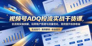 视频号ADQ投流实战干货课，全流程实操拆解，玩转账户搭建与流量优化，高效提升投放收益-任任的小木屋 - 热点知汇