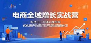 电商全域增长实战营：吃透千川与随心推策略，优化投产数据打造可复制直播体系-任任的小木屋 - 热点知汇