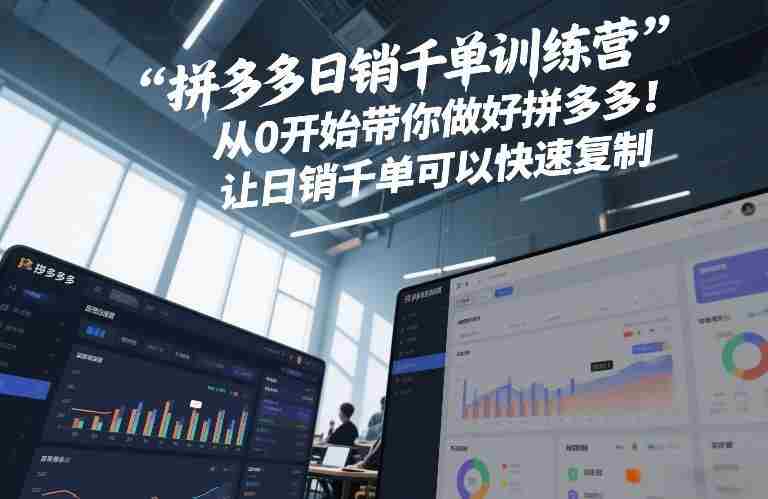 拼多多日销千单训练营，从0开始带你做好拼多多，让日销千单可以快速复制(更新26年5月)-任任的小木屋 - 热点知汇