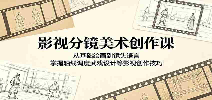 影视分镜美术创作课：从基础绘画到镜头语言，掌握轴线调度武戏设计等影视创作技巧-任任的小木屋 - 热点知汇