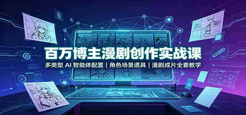 百万博主漫剧创作实战课：多类型AI智能体配置，角色场景道具，漫剧成片全套教学-任任的小木屋 - 热点知汇