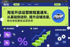 淘宝开店运营教程直通车,从基础到进阶,提升店铺流量,转化率和整体运营效率(更新26年05月27日)-任任的小木屋 - 热点知汇