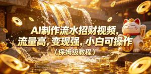 AI制作流水招财视频，流量高，变现强，小白可操作（保姆级教程）-任任的小木屋 - 热点知汇