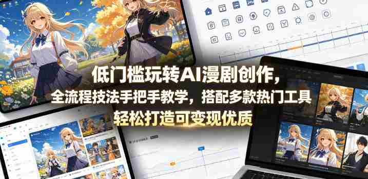 低门槛玩转AI漫剧创作，全流程技法手把手教学，搭配多款热门工具，轻松打造可变现优质作品-任任的小木屋 - 热点知汇