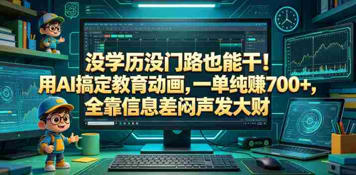 没学历没门路也能干！用AI搞定教育动画，一单纯賺700+，全靠信息差闷声发大财【揭秘】-任任的小木屋 - 热点知汇