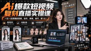 天诺老吴Ai爆款短视频复刻直播实操课，一比一还原爆款视频，动作，表情，细节，都1比1-任任的小木屋 - 热点知汇