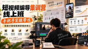 短视频编导集训营线上班，手把手实操带冻，投放才是短视频获客的核心-任任的小木屋 - 热点知汇
