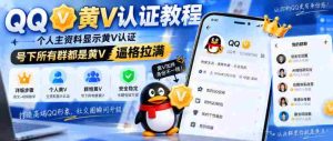 QQ黄V认证教程，个人主资料显示黄V认证，号下所有群都是黄V，逼格拉满-任任的小木屋 - 热点知汇