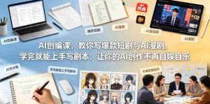 AI创编课,教你写爆款短剧与AI漫剧,学完就能上手写剧本,让你的AI创作不再自娱自乐(更新0521)-任任的小木屋 - 热点知汇