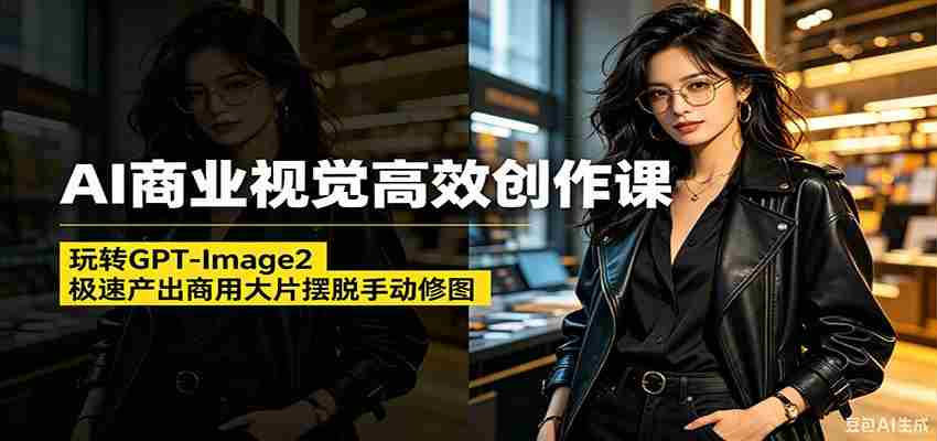 AI商业视觉高效创作课：玩转GPT-Image2，极速产出商用大片摆脱手动修图-任任的小木屋 - 热点知汇