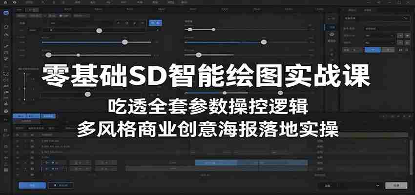 零基础SD智能绘图实战课:吃透全套参数操控逻辑,多风格商业创意海报落地实操-任任的小木屋 - 热点知汇