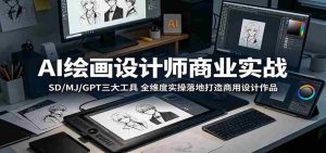 AI绘画设计师商业实战:SD/MJ/GPT三大工具,全维度实操落地打造商用设计作品-任任的小木屋 - 热点知汇