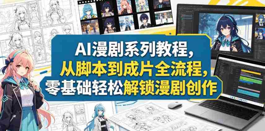 AI漫剧系列教程，从脚本到成片全流程，零基础轻松解锁漫剧创作-任任的小木屋 - 热点知汇