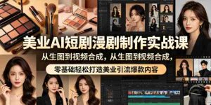 美业AI短剧漫剧制作实战课，从生图到视频合成，零基础轻松打造美业引流爆款内容-任任的小木屋 - 热点知汇